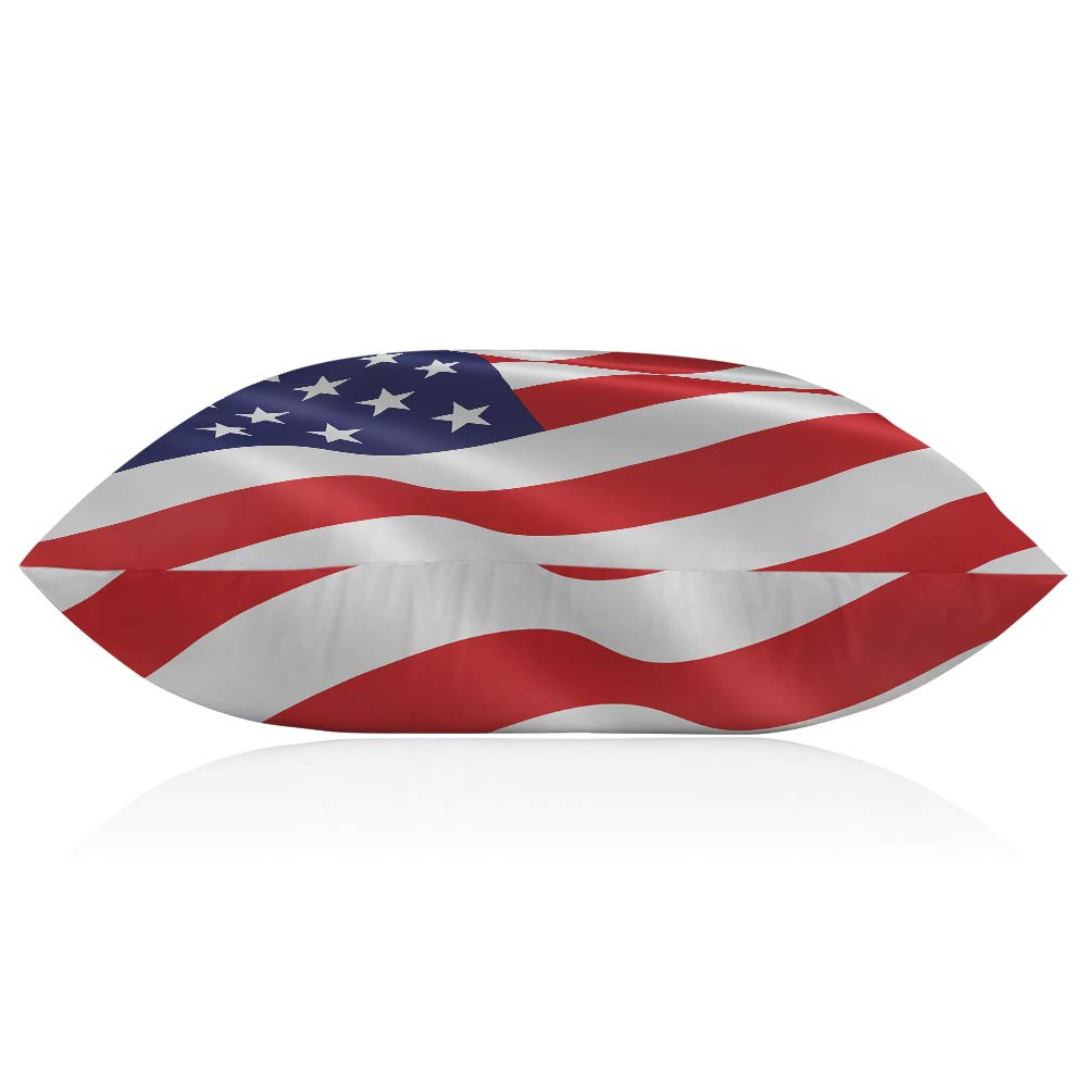 Amazon.co.jp: EKOBLA クッションカバー 愛国的 アメリカ国旗 レッド